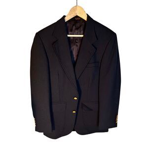 Vtg ANDHURST Navy Blazer Jacket With Classic Gold Buttons Size 36R